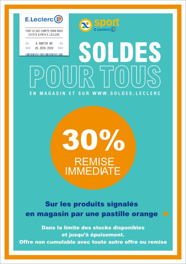 SOLDES POUR TOUS Centre Leclerc Tempo